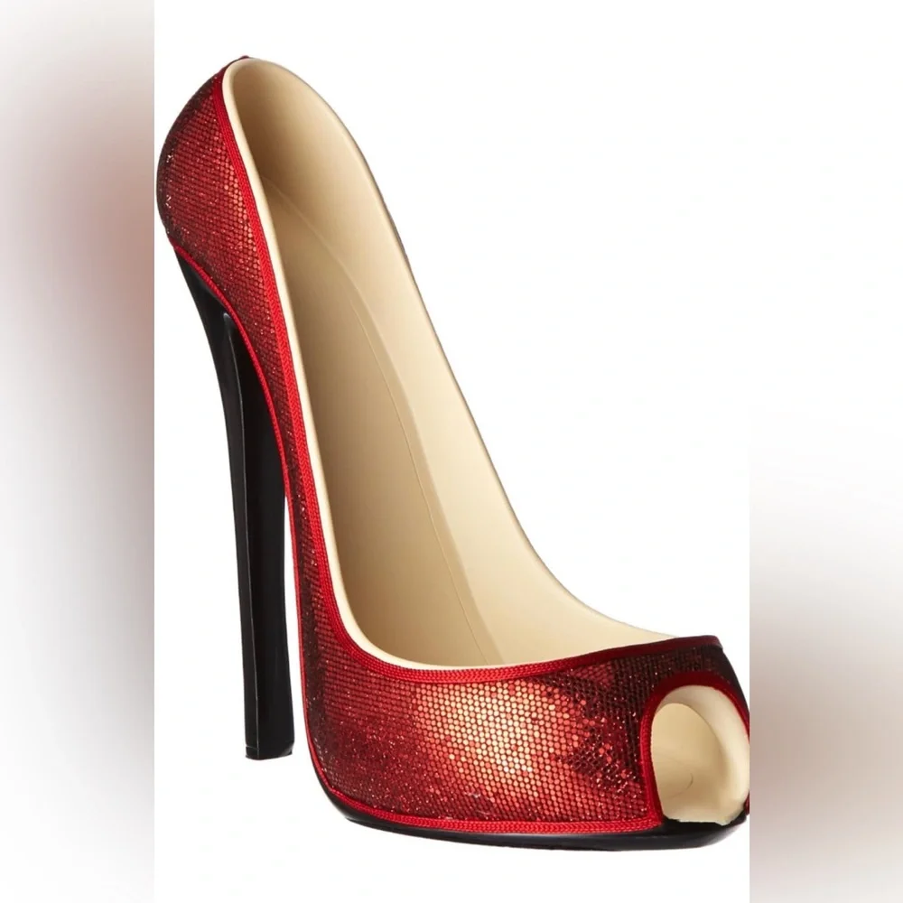 Wild Eye Designs High Heel‎ Bottle Holder, Red Sequins